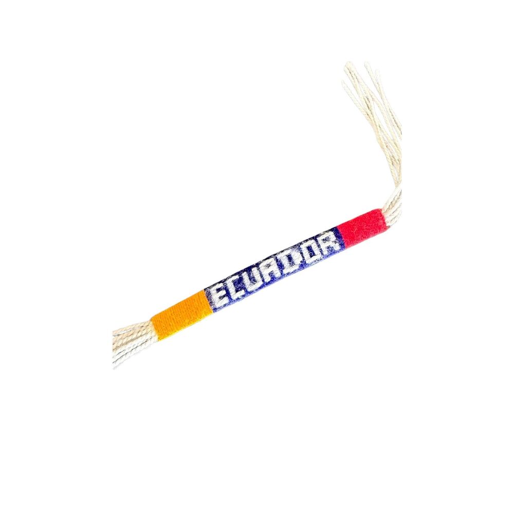 Handwoven friendship bracelet from Ecuador